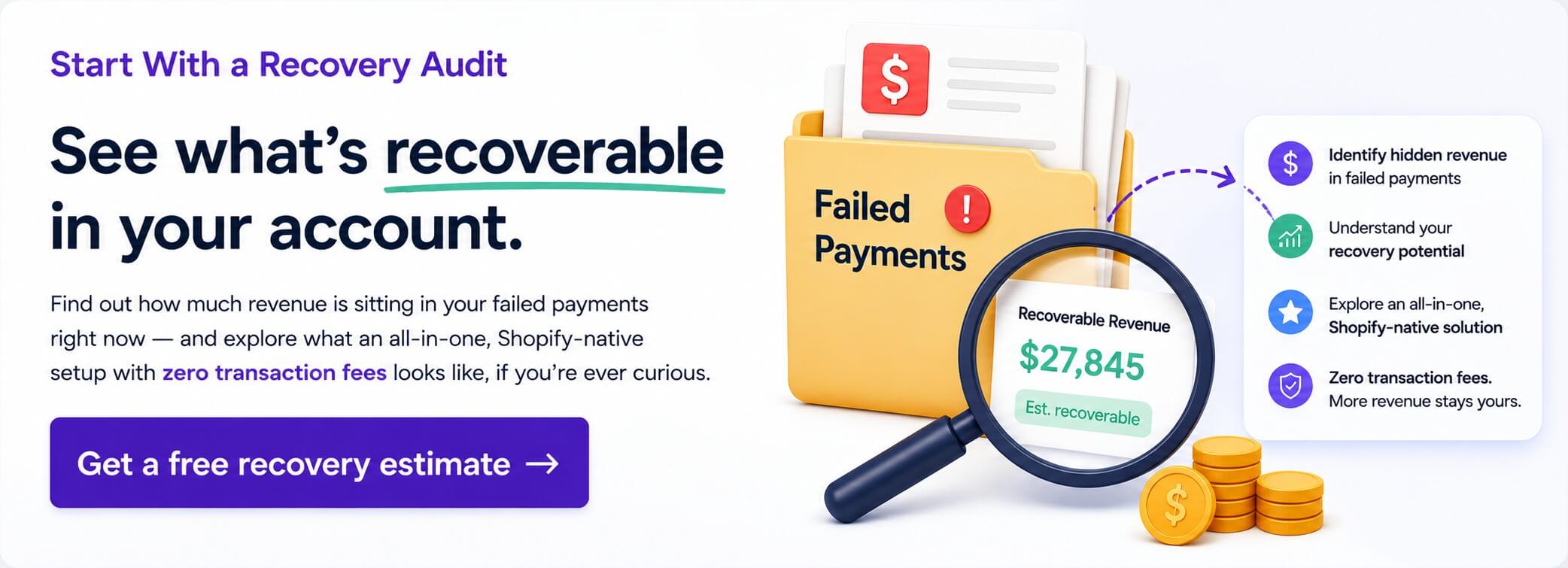 Highlighting recoverable revenue hidden in failed subscription payments.